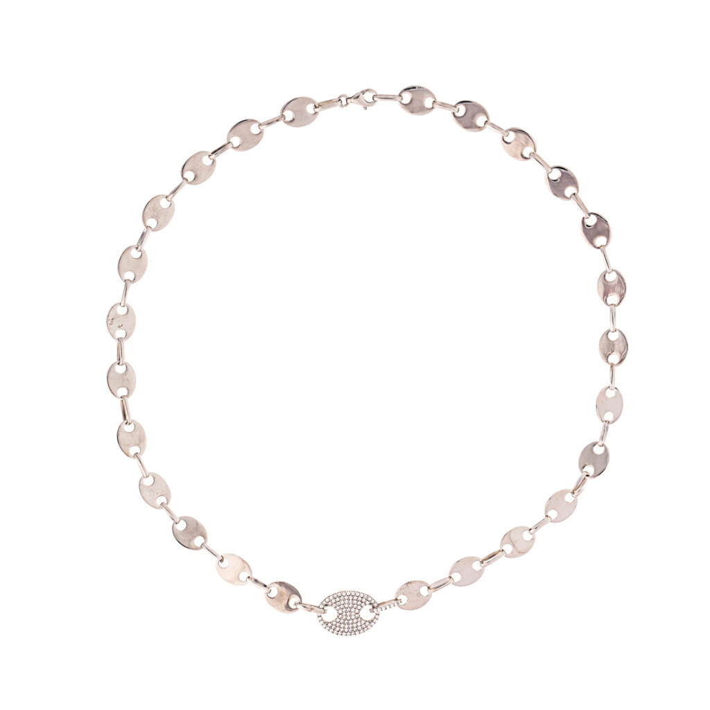 Κολιέ περιδέραιο από επιπλατινωμένο ασήμι 925° με άπειρο