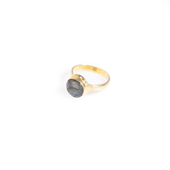 Χειροποίητο δαχτυλίδι ορυκτή πέτρα από ασήμι 925°