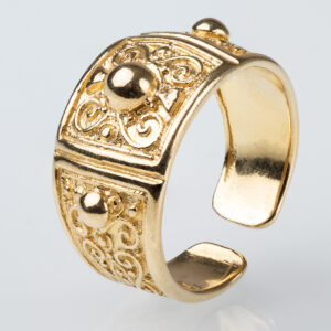 Βυζαντινό δαχτυλίδι από επιχρυσωμένο ασήμι 925