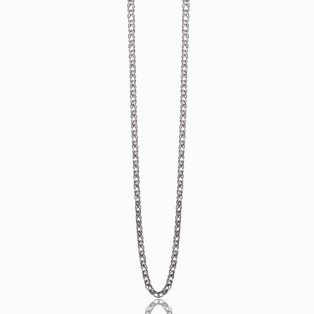 Διπλέτα λεπτή 3 mm αλυσίδα λαιμού unisex ασήμι 925