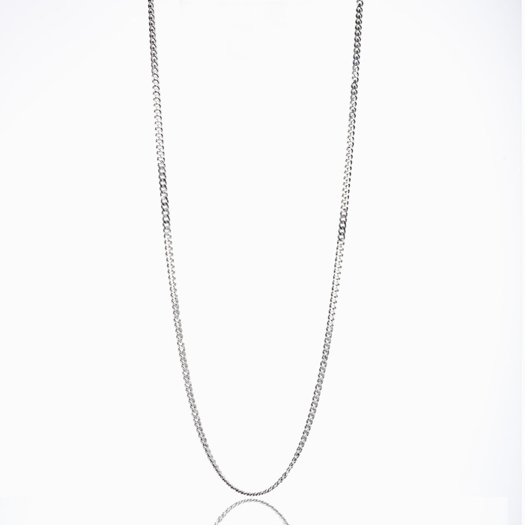 Ασημένια 925 αλυσίδα λαιμού unisex 2 mm gourmet χωρίς επιμετάλλωση