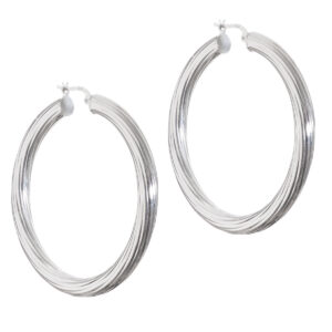 Σκουλαρίκια κρίκοι μεγάλοι ασημένια 925