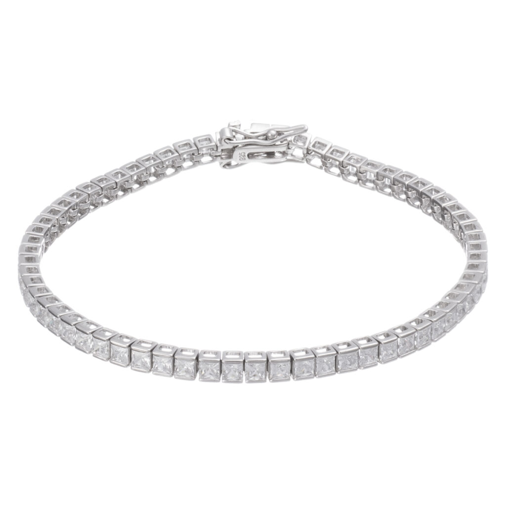 Βραχιόλι tennis ριβιέρα από ασήμι 925 με πολύχρωμα ζιργκόν