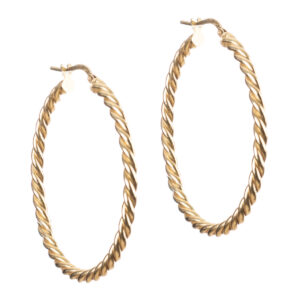 Σκουλαρίκια κρίκοι στριφτοί ασήμι 925