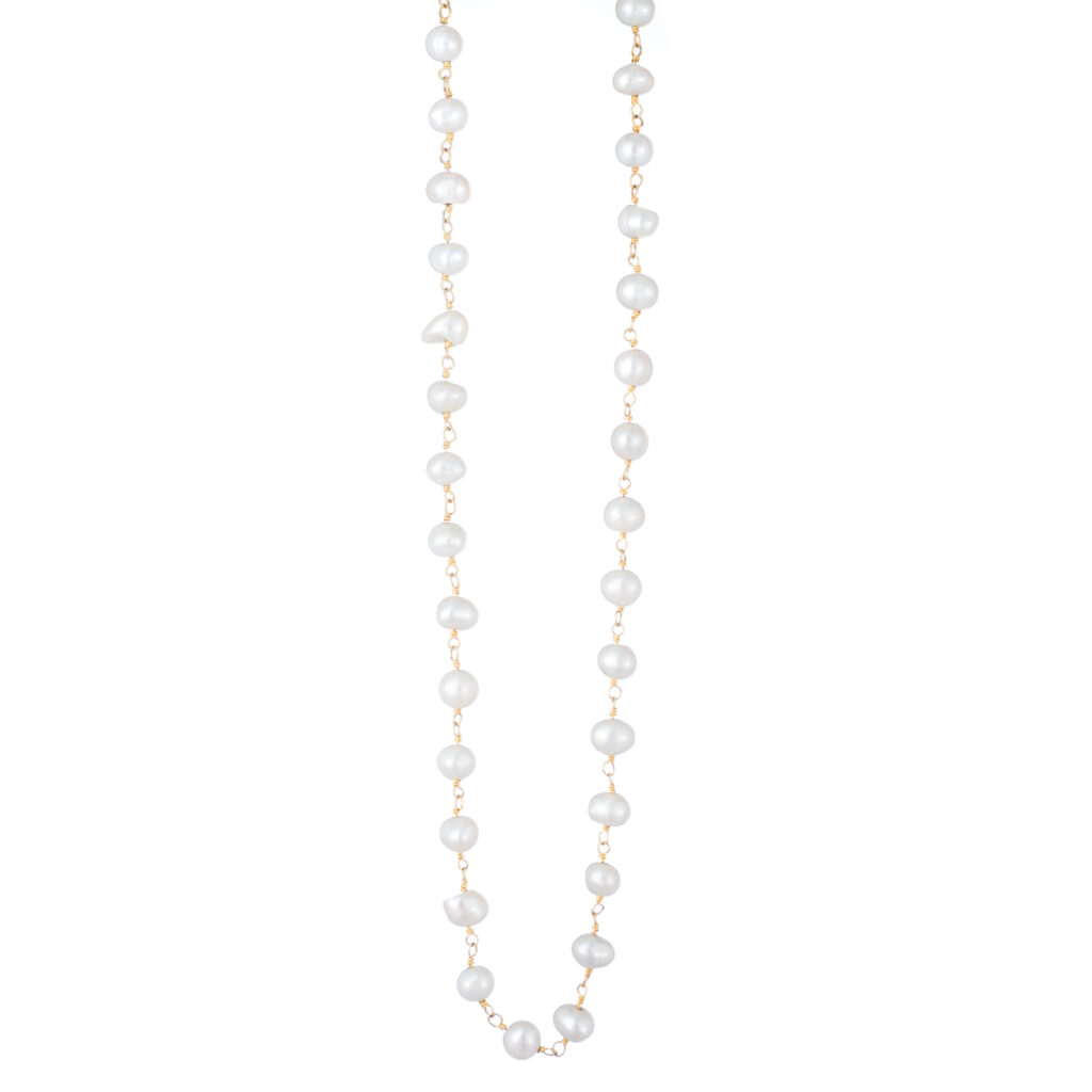 Κολιέ με φυσικά μαργαριτάρια από ασήμι 925