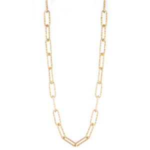 Αλυσίδα λαιμού τύπου links γυναικεία ασήμι 925 επιχρυσωμένο K14