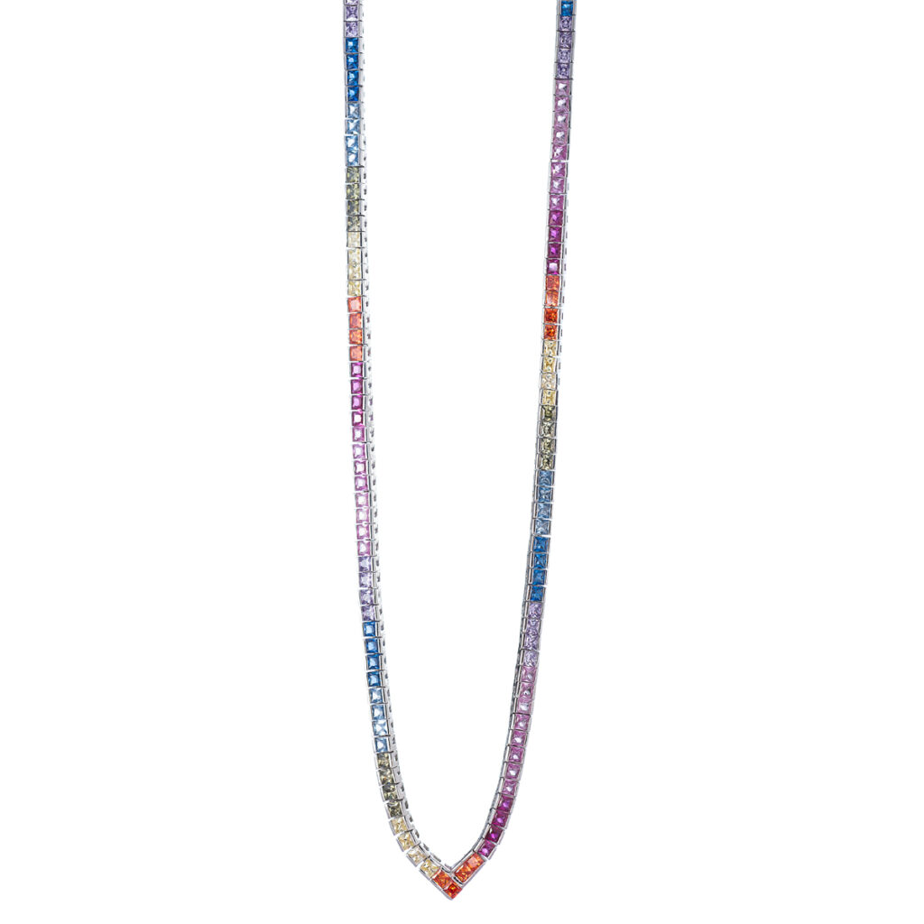 Κολιέ tennis ριβιέρα από ασήμι 925