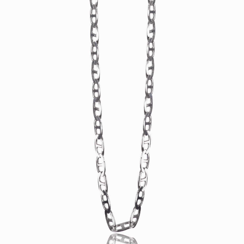 Αλυσίδα λαιμού unisex 5.5 mm ασημένια 925 θήτα