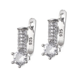 Σκουλαρίκια με ζιργκόν ασήμι 925