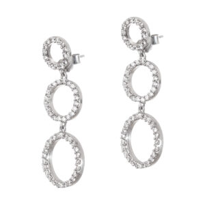 Σκουλαρίκια με ζιργκόν ασήμι 925