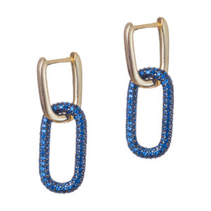 Σκουλαρίκια με μπλε ζιργκόν ασήμι 925