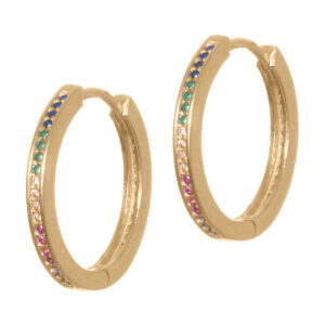 Σκουλαρίκια κρίκοι επιχρυσωμένο ασήμι 925