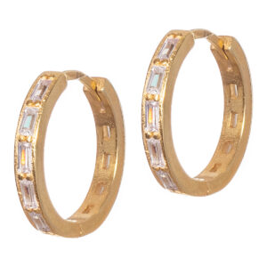 Σκουλαρίκια κρίκοι λεπτοί επιχρυσωμένο ασήμι 925