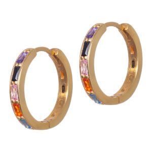 Σκουλαρίκια κρίκοι λεπτοί ασήμι 925 επιχρύσωση