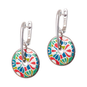 Σκουλαρίκια με σμάλτα ασήμι 925