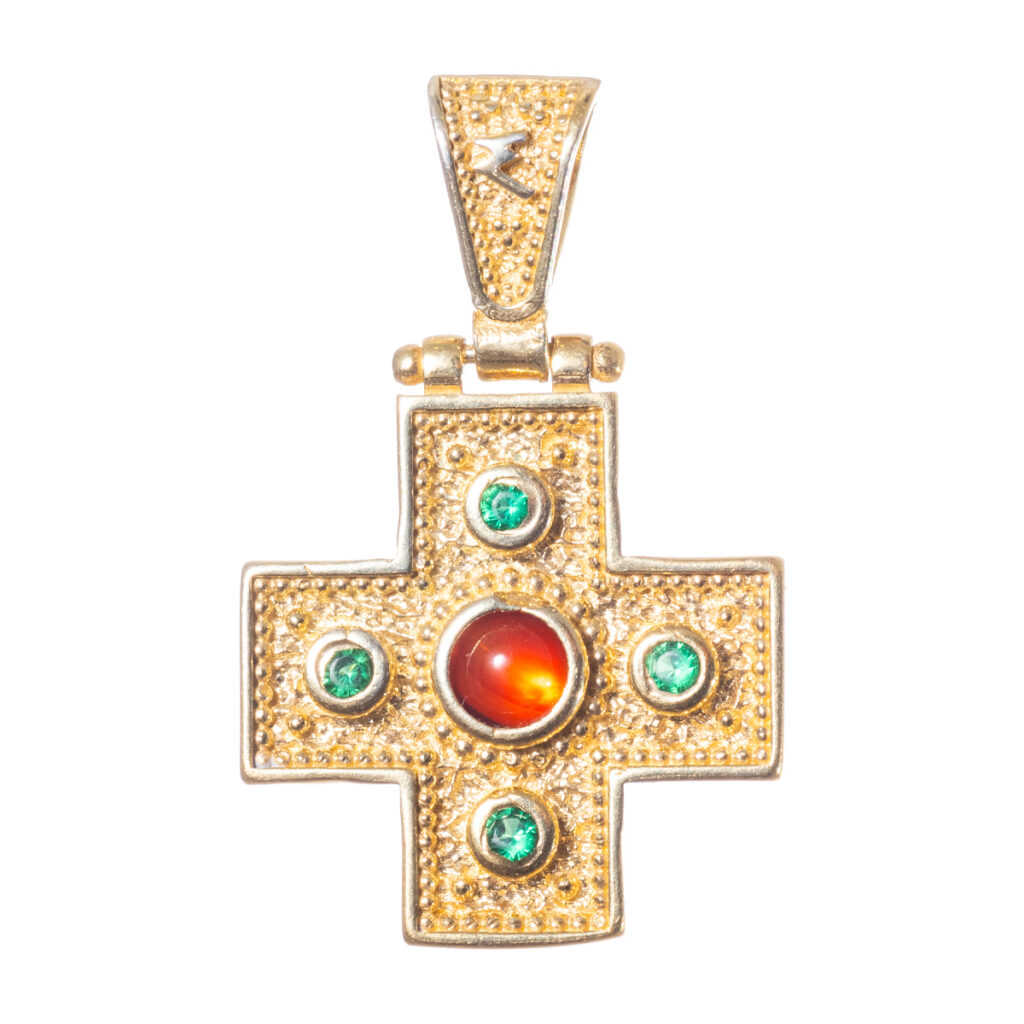 Σταυρός ασήμι 925 με jade