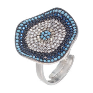 Δαχτυλίδι μάτι από ασήμι 925