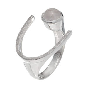 Δαχτυλίδι από ασήμι 925 με rose quartz