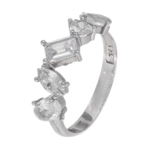 Δαχτυλίδι με ζιργκόνια από ασήμι 925