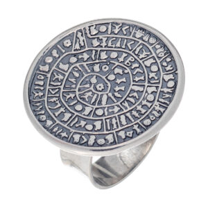 Δαχτυλίδι δίσκος φαιστού ασημένιο 925