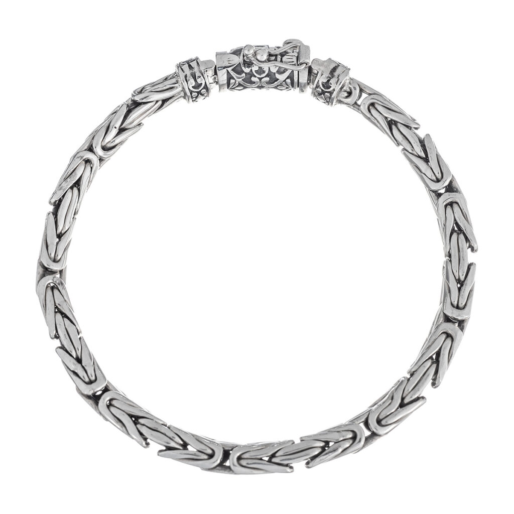 Βραχιόλι ανδρικό βυζαντινό 7 mm από ασήμι 925