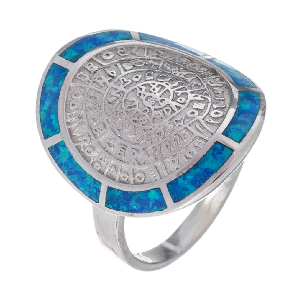 Δαχτυλίδι Φαιστού από ασήμι 925 με όπαλ