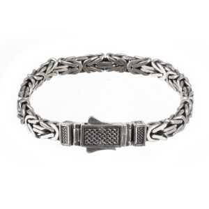 Βραχιόλι ανδρικό χειροποίητο από ασήμι 925 βυζαντινό