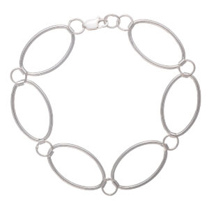 Ασημένιο 925 βραχιόλι γυναικείο με οβάλ κρίκους