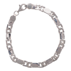 Ανδρικό βραχιόλι ασημένιο 925 gourmet με πλακάκι 5.9 mm