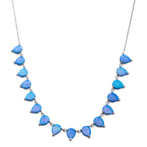 Κολιέ με όπαλ από ασήμι 925