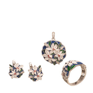 Σετ από ασήμι 925 με σμάλτα