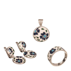 Σετ ασημένιο 925 με σμάλτα